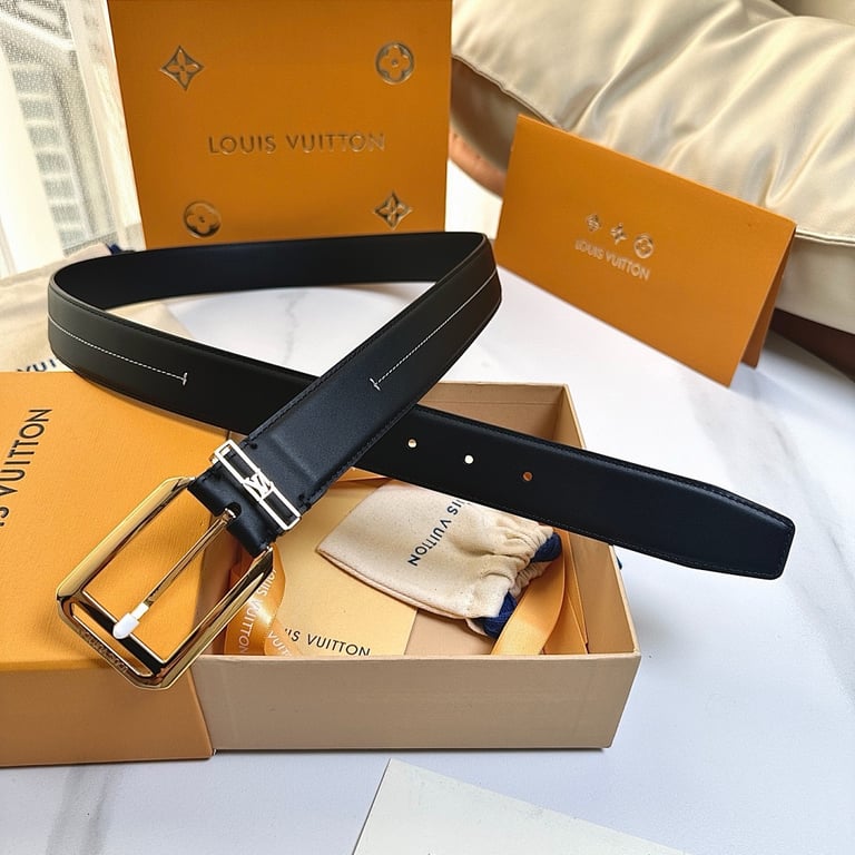 Louis Vuitton Pont 9 Leather Belt Black - 2