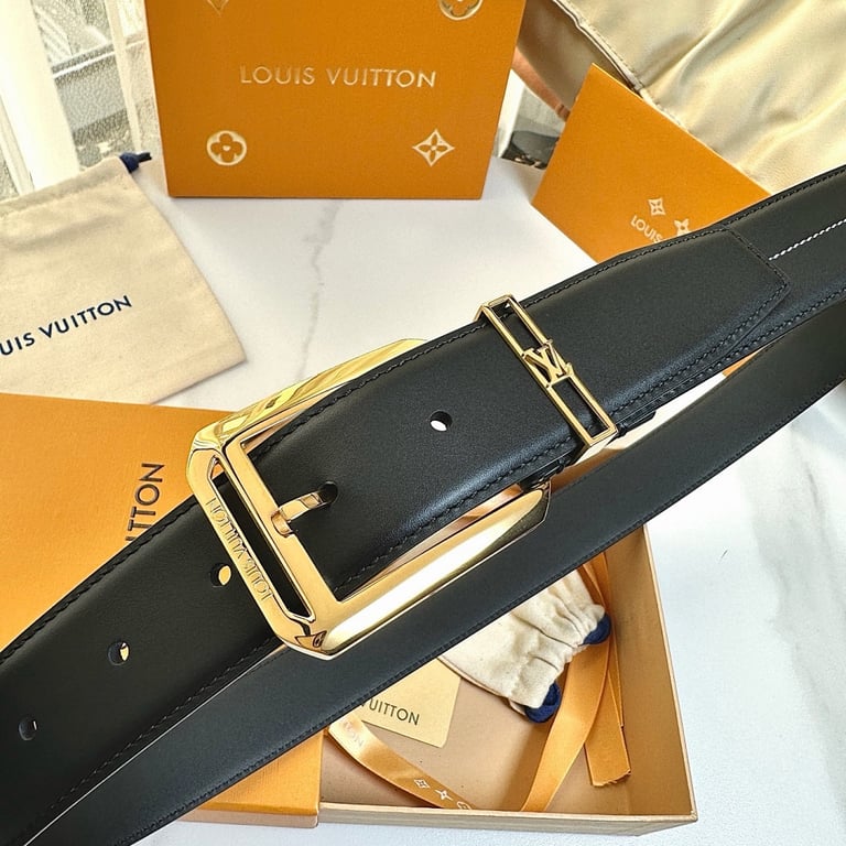 Louis Vuitton Pont 9 Leather Belt Black - 5