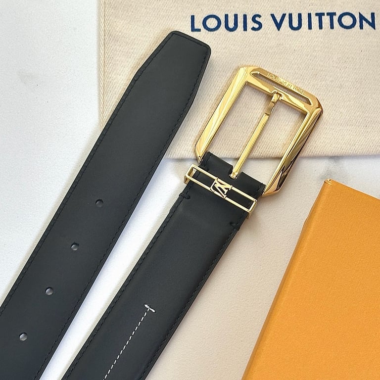 Louis Vuitton Pont 9 Leather Belt Black - 7