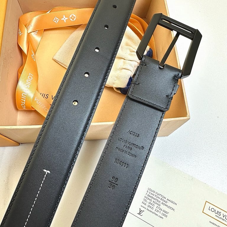 Louis Vuitton M4111 Leather Belt Black - 8