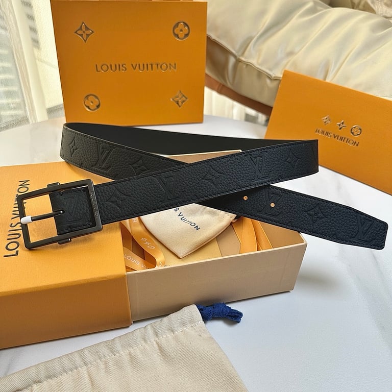 Louis Vuitton Monogram Taurillon Leather Belt Black - 2