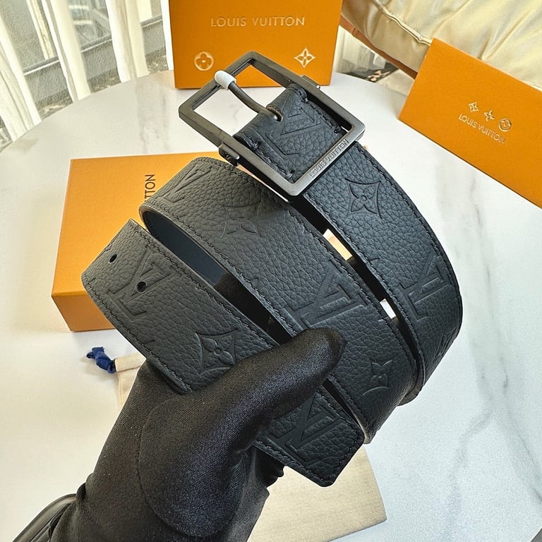 Louis Vuitton Monogram Taurillon Leather Belt Black - 3