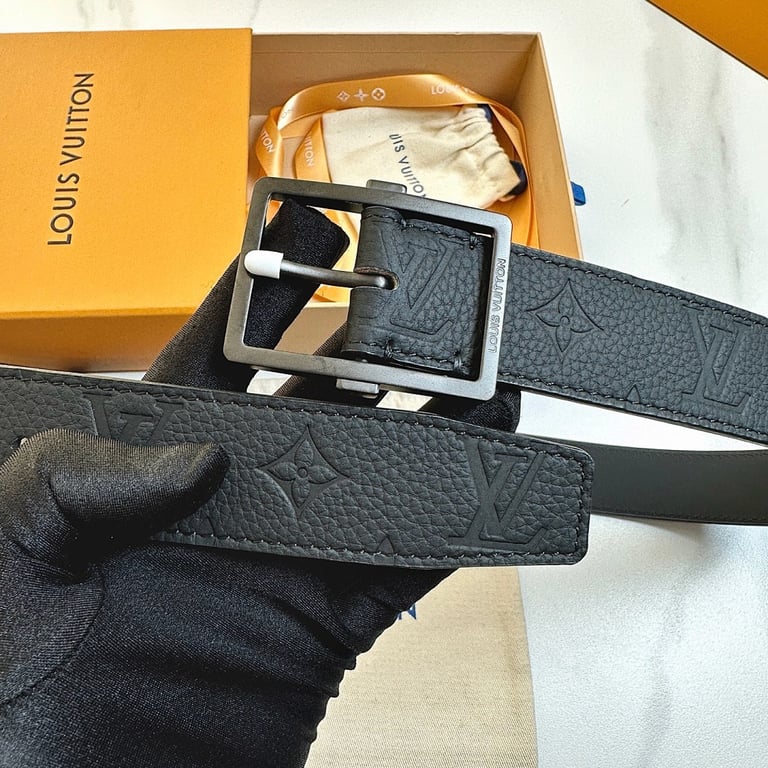 Louis Vuitton Monogram Taurillon Leather Belt Black - 5