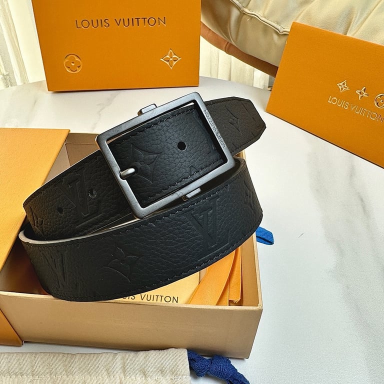 Louis Vuitton Monogram Taurillon Leather Belt Black - 6