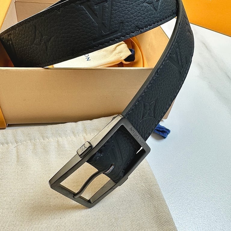 Louis Vuitton Monogram Taurillon Leather Belt Black - 7