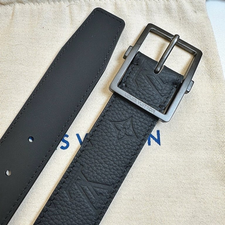 Louis Vuitton Monogram Taurillon Leather Belt Black - 8