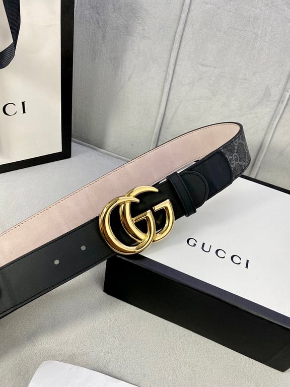 Gucci Marmont GG Supreme Belt Black/Grey - 2