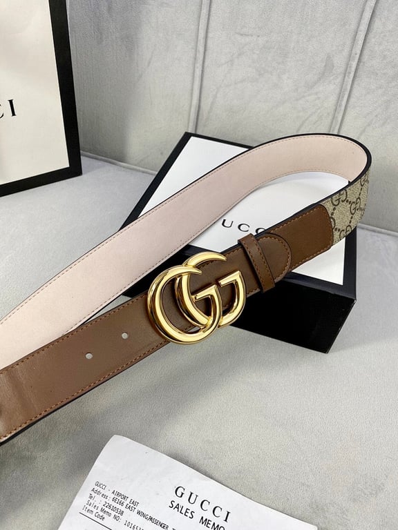 Gucci Marmont GG Supreme Belt Brown - 2