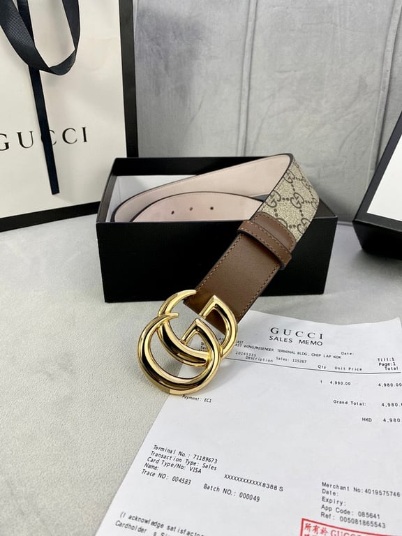 Gucci Marmont GG Supreme Belt Brown - 3