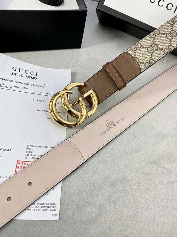 Gucci Marmont GG Supreme Belt Brown - 4