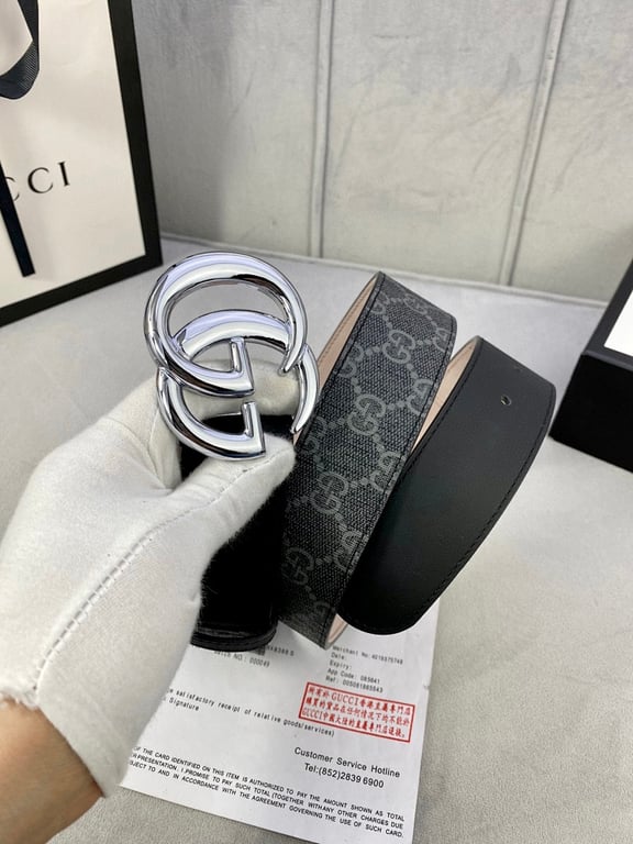 Gucci GG Supreme Belt Silver Buckle - 4