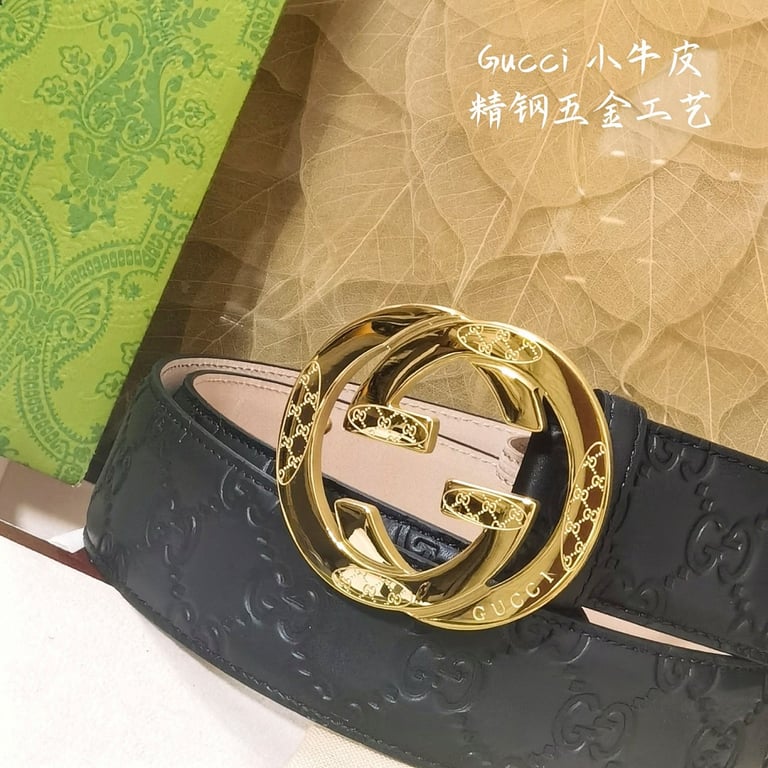 Gucci Interlocking G Signature Leather Belt Black - 5