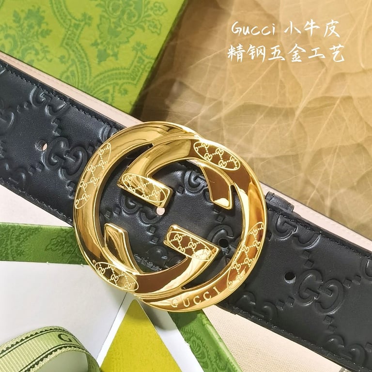 Gucci Interlocking G Signature Leather Belt Black - 6
