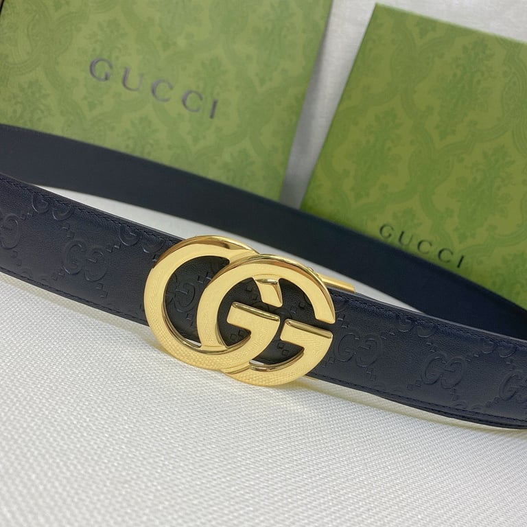 Gucci Double G Buckle Belt Guccissima Leather - 6