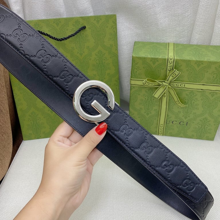 Gucci Signature Leather Belt Black - 2
