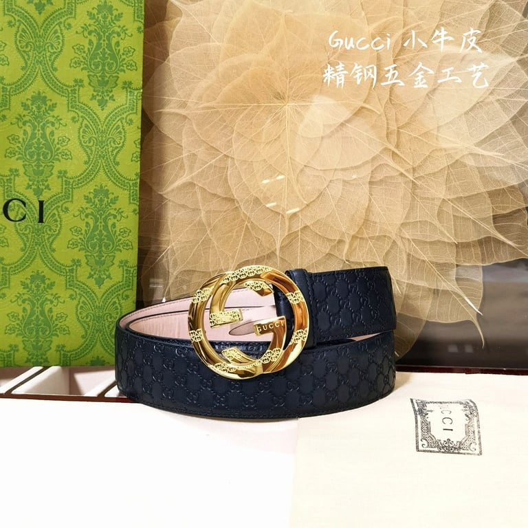 Gucci Interlocking G Guccissima Leather Belt - 3