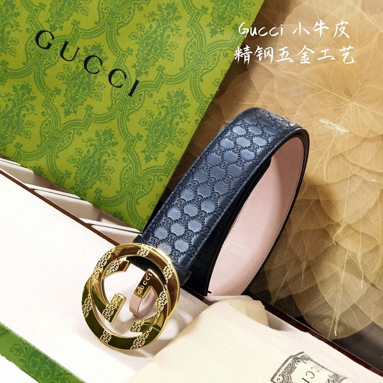 Gucci Interlocking G Guccissima Leather Belt - 4