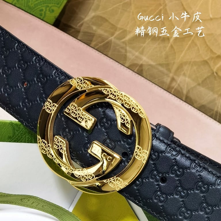 Gucci Interlocking G Guccissima Leather Belt - 7