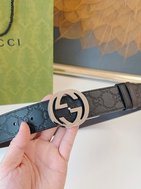 Gucci Interlocking G Belt Black Leather - 3