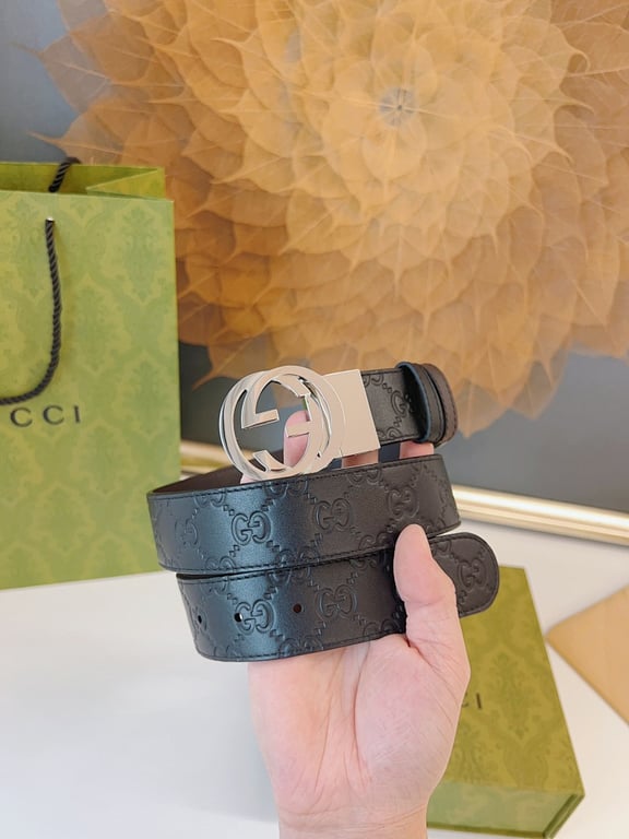Gucci Interlocking G Belt Black Leather - 5