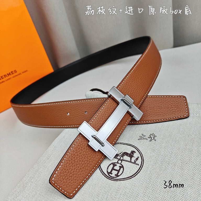 Hermès H Buckle Reversible Belt 38mm Brown Black - 2