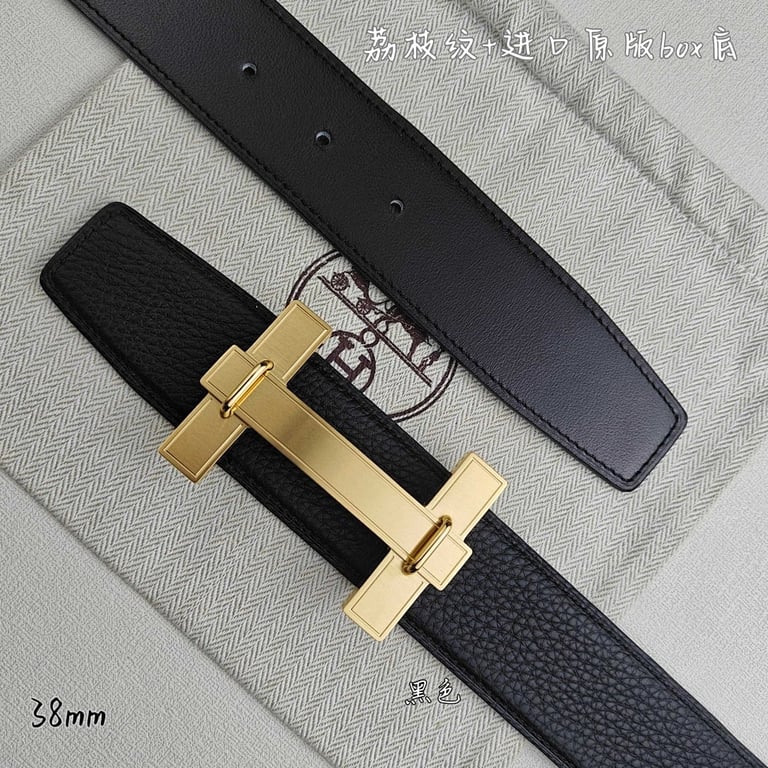 Hermès 38mm H Buckle Belt Black - 3