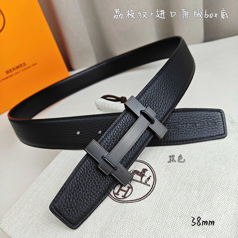 Hermès H Buckle Belt 38mm Black - 2