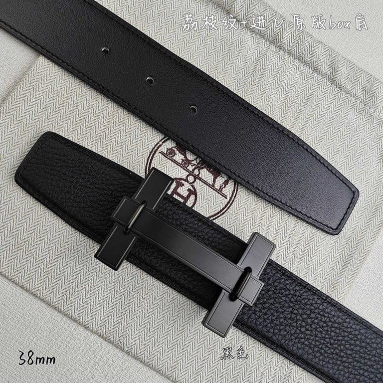 Hermès H Buckle Belt 38mm Black - 3