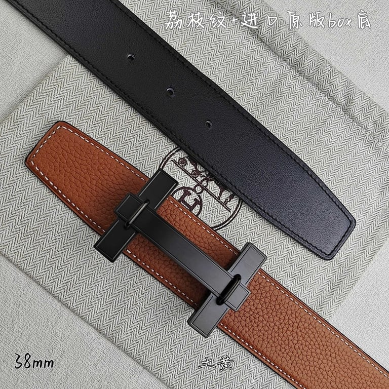 Hermès Reversible H Buckle Leather Belt 38mm - 3