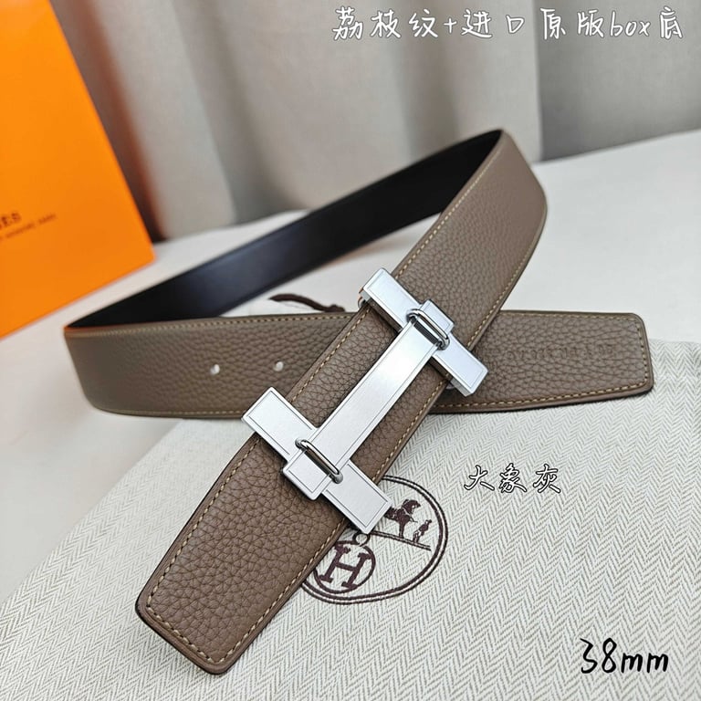 Hermès H Buckle Belt 38mm Etain - 2