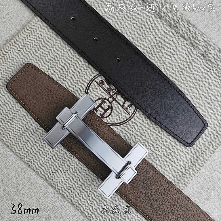 Hermès H Buckle Belt 38mm Etain - 3