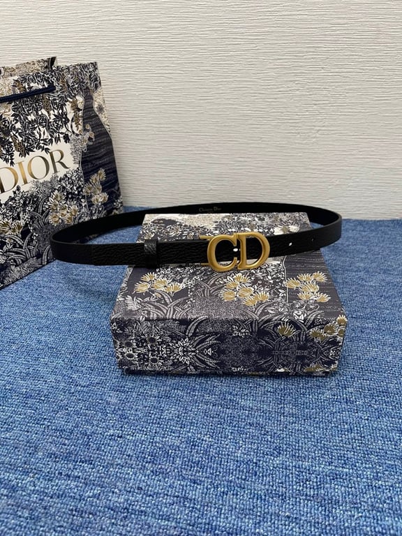 Dior CD Buckle Grained Leather Belt - 2