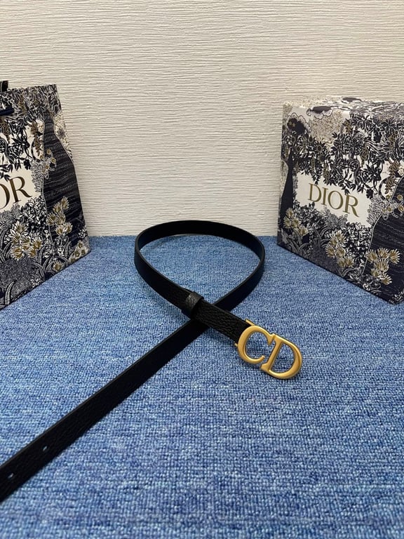 Dior CD Buckle Grained Leather Belt - 3