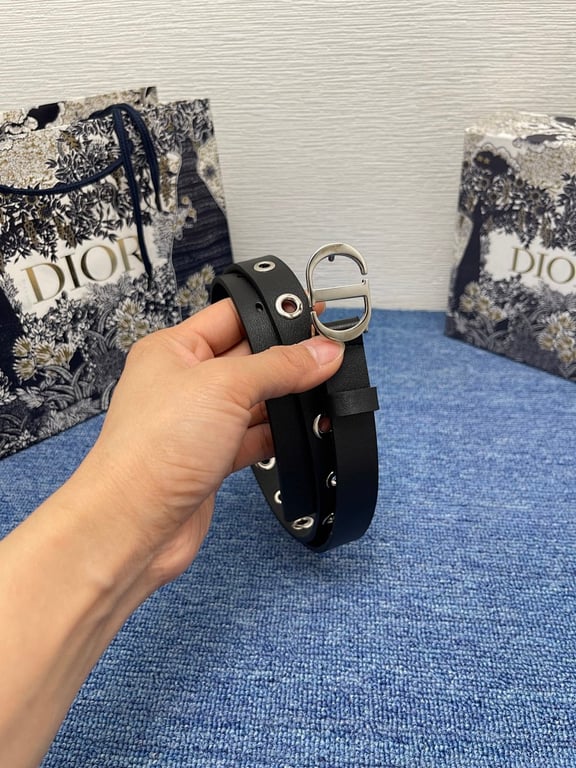 Dior 30 Montaigne Eyelet Belt Black - 4