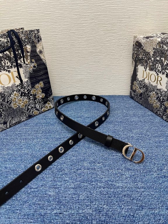 Dior 30 Montaigne Eyelet Belt Black - 6
