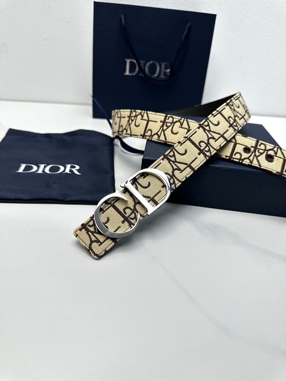Dior CD Buckle Belt Oblique Canvas - 3