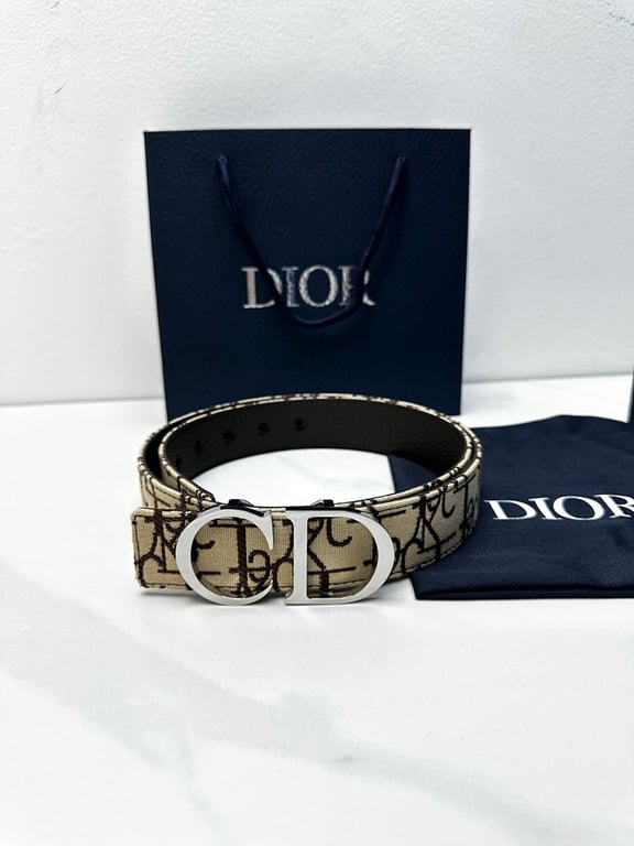 Dior CD Buckle Belt Oblique Canvas - 4