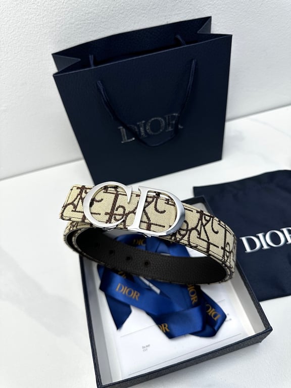 Dior CD Buckle Belt Oblique Canvas - 5