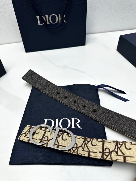 Dior CD Buckle Belt Oblique Canvas - 6