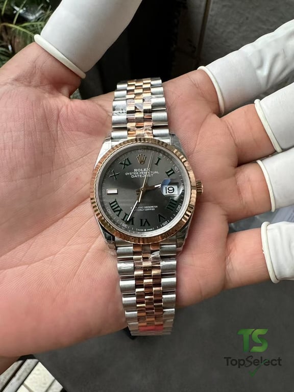 Rolex Datejust 36 Wimbledon Rose Gold Steel - 7