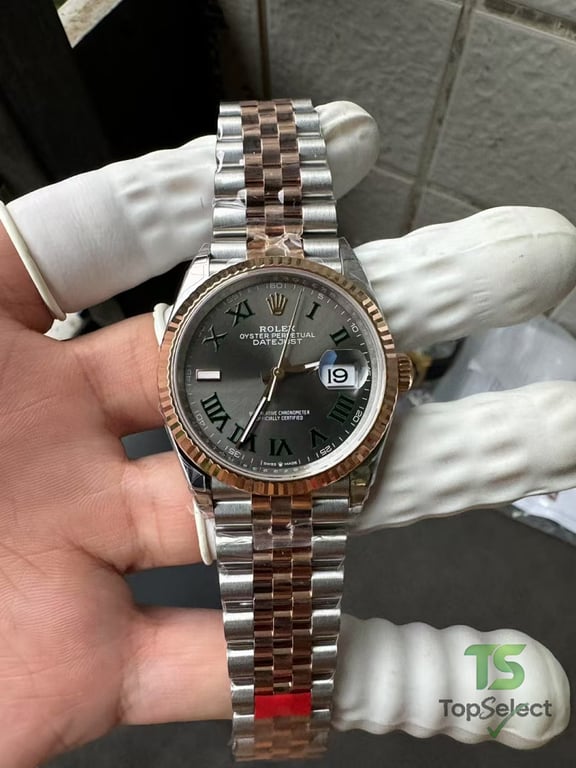 Rolex Datejust 36 Wimbledon Rose Gold Steel - 8