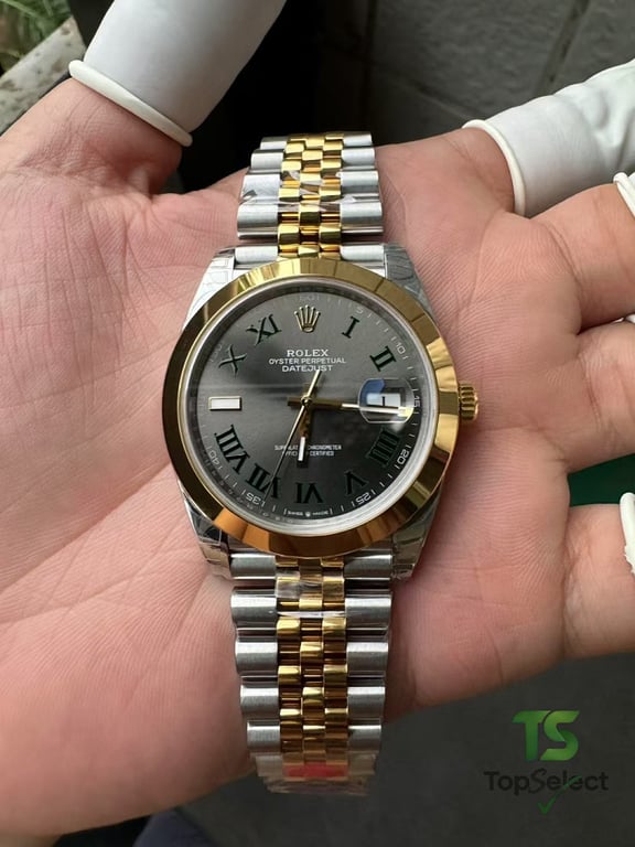 Rolex Datejust 41 Wimbledon Two-Tone Smooth Bezel - 5