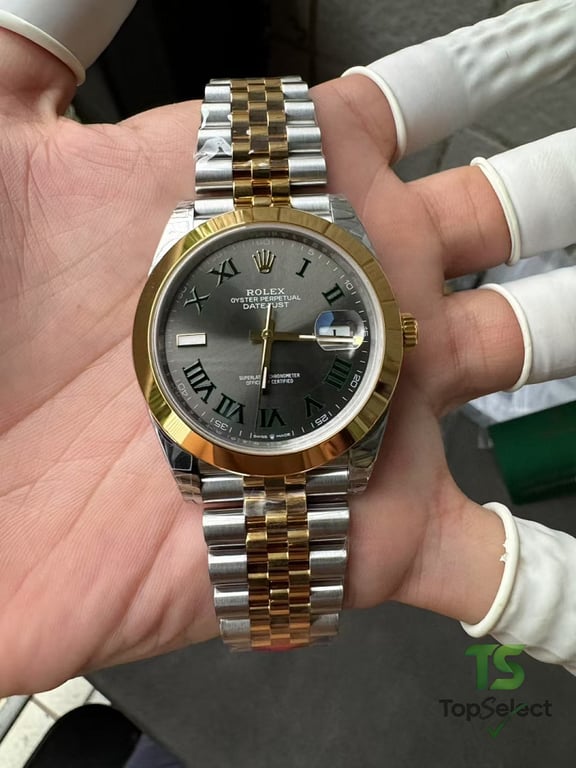 Rolex Datejust 41 Wimbledon Two-Tone Smooth Bezel - 9