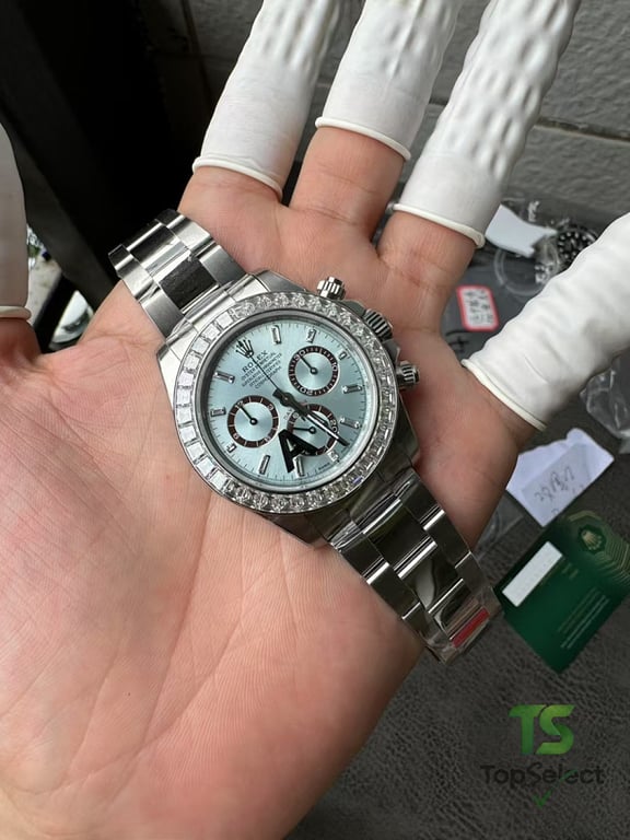 Rolex Cosmograph Daytona Ice Blue Moissanite Bezel - 4