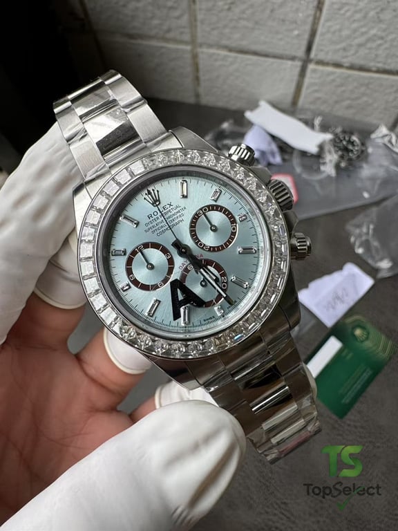 Rolex Cosmograph Daytona Ice Blue Moissanite Bezel - 6