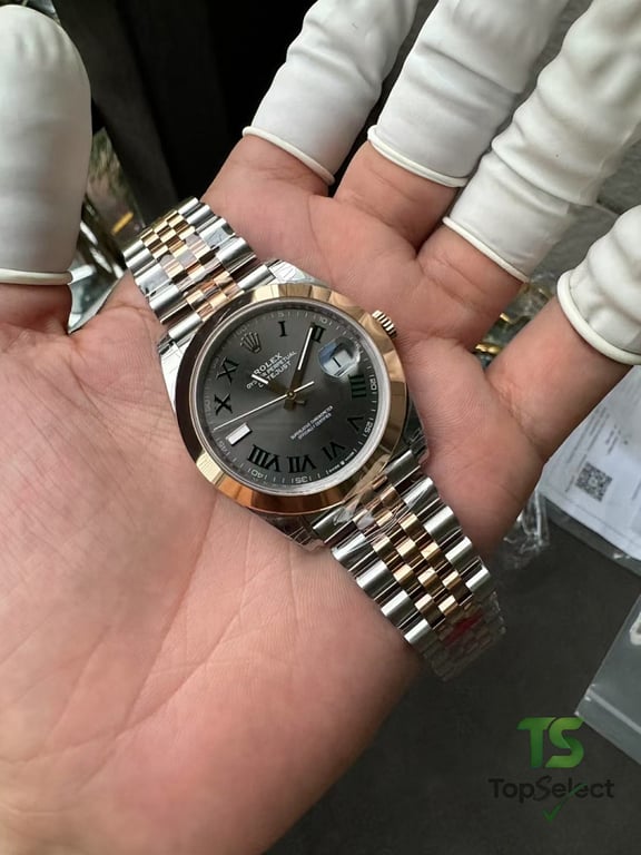 Rolex Datejust 41 Wimbledon Rose Gold Steel - 9