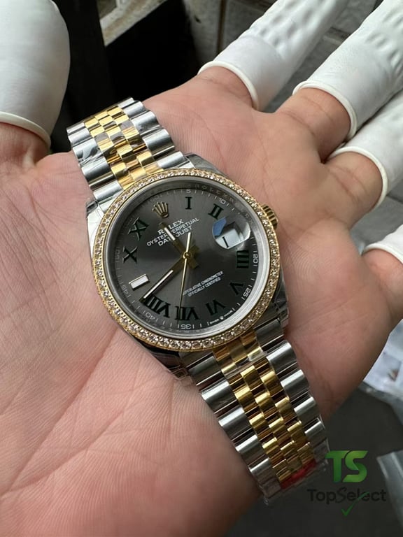 Rolex Datejust 36mm Two-Tone Wimbledon Dial Diamond Bezel - 7