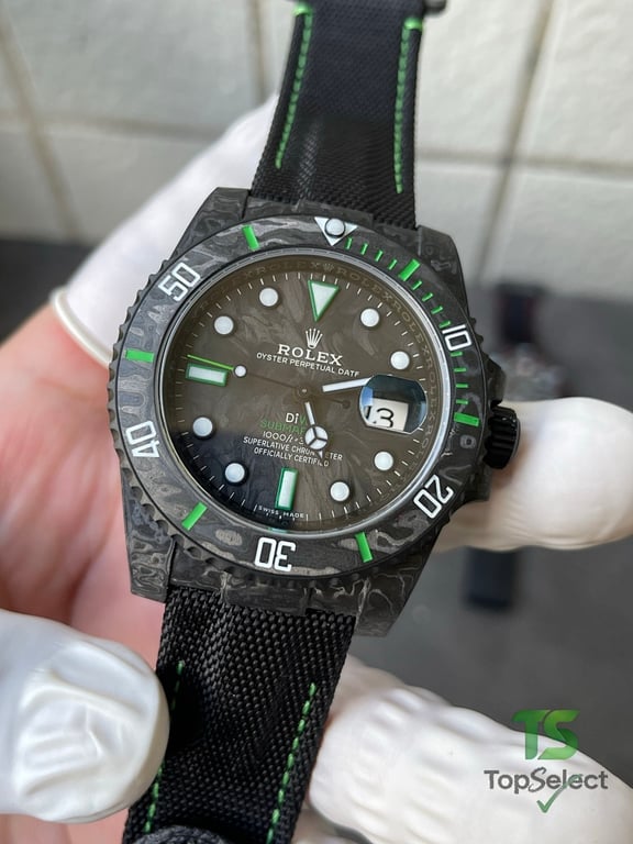 Rolex Submariner DiW Carbon Fiber Green Ghost - 8