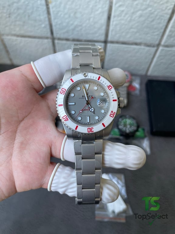 Rolex Submariner DiW Custom Grey White Red - 11