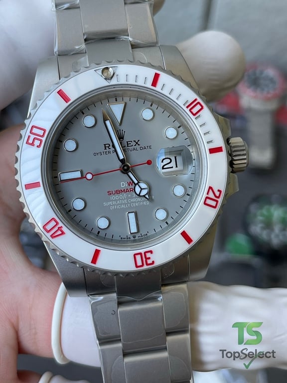 Rolex Submariner DiW Custom Grey White Red - 8
